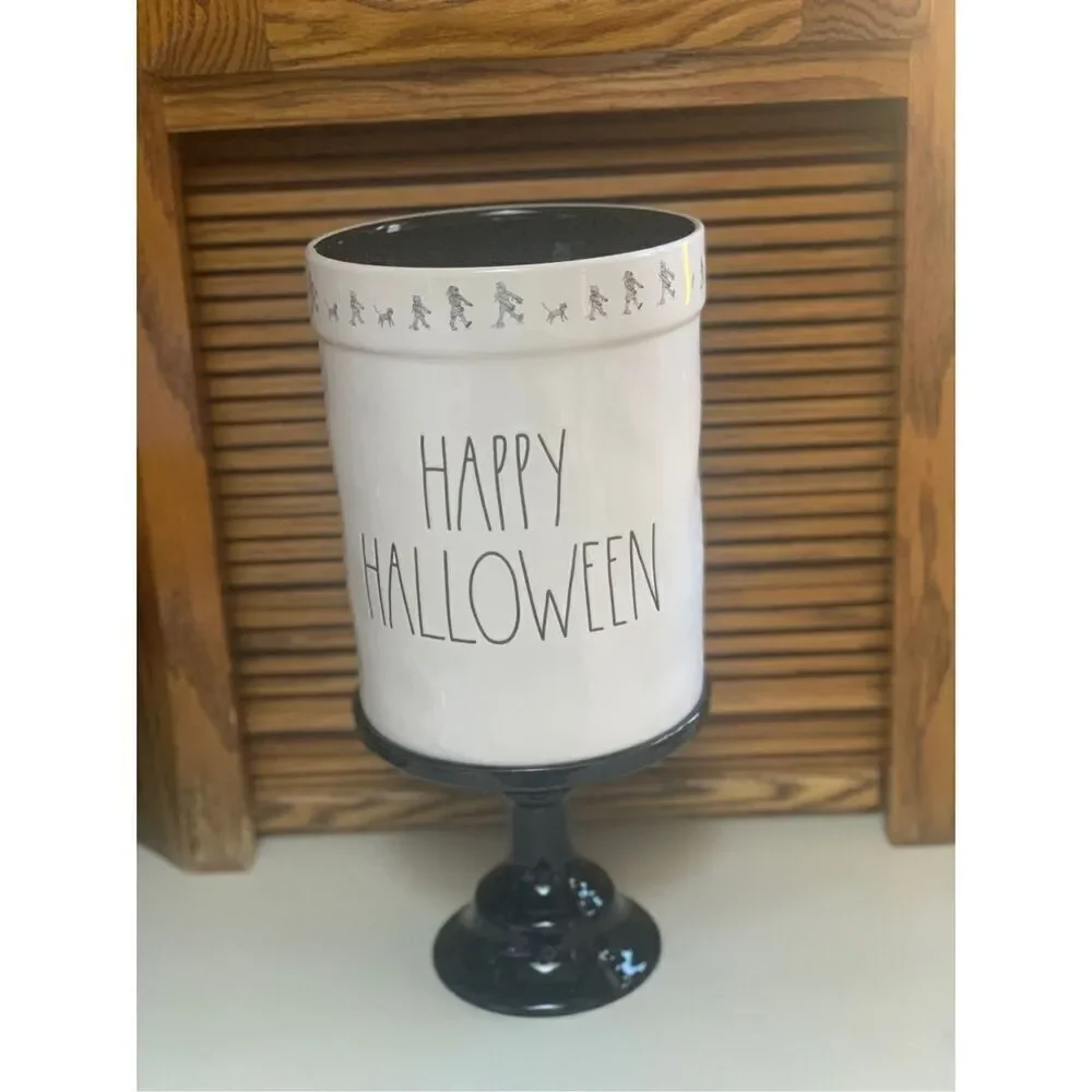 Rae Dunn - Happy Halloween - Crock - Utensil Holder - Mummy -